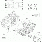 200 XC-W ENGINE Картер двигателя