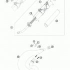 150 XC CHASSIS Глушитель