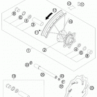 300 XC-W CHASSIS Переднее колесо