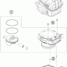 530 EXC ENGINE Цилиндр