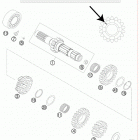 350 SX-F ENGINE Трансмиссия-ведомый вал