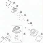 50 SX MINI ENGINE Цилиндр,головка цилиндров