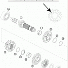 250 XC ENGINE Трансмиссия-ведомый вал