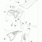 50 SX CHASSIS Топливный бак, сидение