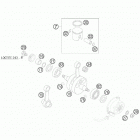105 SX ENGINE Kurbelwelle, kolben