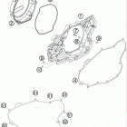 450 EXC ENGINE Кожух сцепления