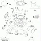 250 XC ENGINE Цилиндр,головка цилиндров