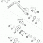 250 XC ENGINE Кик стартер