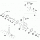 150 XC ENGINE Коленвал и поршень