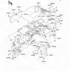 Mule 600 (KAF400-BBF) Детали рамы (зад.)