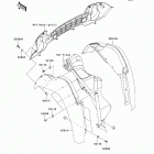 Mule 610 4x4 XC (KAF400-DAF) Переднее крыло(ья)