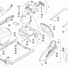 TZ1 Turbo LXR LTD Задний бампер, фанарь в сборе  (txusr)