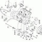 Sno Pro 500 Опора двигателя и вариатор