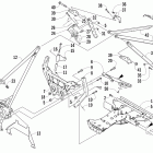Sno Pro 600 Передняя рама и крепление рулевой трапеции