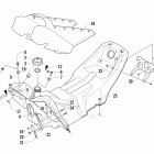 Sno Pro 600 Бензобак и задния часть фонаря