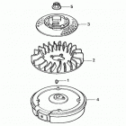 HRB215K4 SXA LAWN MOWER, USA, VIN# MZBA-6400001 TO MZBA-6424321 Flywheel (hxa, Sxa)