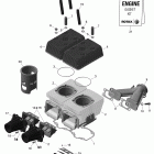 MX Z TNT 550F XP-FAN Блок цилиндров и мощностные клапана