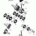 MX Z X 600RS Коленвал и поршни