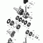 MX Z X 600HO ETEC Коленвал и поршни