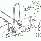 HT3810 SA LAWN TRACTOR, JPN, VIN# HT3810-5000034 TO HT3810-5099999 Tensioner Arm + Tensioner Pulley