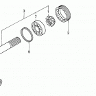 H4514H HSAC-B LAWN TRACTOR, JPN, VIN# MZAS-4100001 TO MZAS-4199999 Input Shaft (h4514h, H4518h)