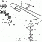 HA4120 H48A LAWN TRACTOR, USA, VIN# MZCJ-6000001 Transmission Pulley