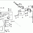 BF100B SA Extension Case + Gear Case + Shift Rod