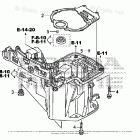 BF20DK2 SHA Oil Case + Oil Pan Gasket