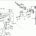 BF100B LA Extension Case + Gear Case + Shift Rod