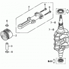 BF20DK0 SHA Коленчатый вал и поршни