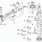 BF25D5 SRGA Коленчатый вал и поршни
