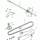 Mini DS 50 2-strokes Rear wheel axle, chain 166a-22