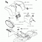 Prairie 400 (KVF400-B1) Наклейки предупреждения