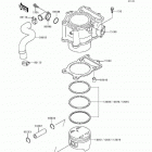 Prairie 400 (KVF400-B1) Цилиндр и поршни