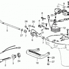 BF75 LA Shift Shaft + Carrying Handle + Cover Lock Lever