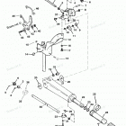 H025211SD Tiller Handle & Throttle Linkage