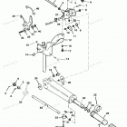 H025211RD Tiller Handle & Throttle Linkage