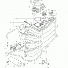 DF150 Впускной коллектор и дроссель газа