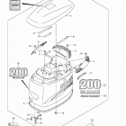 DF200 Капот двигателя (для моделей DF200, 2004-2009 года)