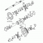 Mojave 250 (KSF250-A8) Задняя ступица колеса