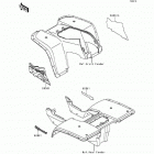 Bayou 300 (KLF300-B8) Decals(red)(klf300-b8)