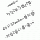 Mojave 250 (KSF250-A8) Трансмиссия