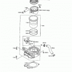 Mojave 250 (KSF250-A8) Цилиндр и поршни