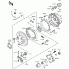 Bayou 400 4X4 (KLF400-B2) Задняя ступица колеса