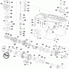 DE300CXIIC Gearcase, m2-type, counter rotation