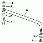 E100STLEND Steering link kit (w / o power trim & tilt)