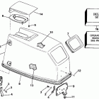 VE40EENJ Engine cover - evinrude rope start only