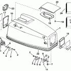 E45WMLEIA Engine cover - evinrude electric start models