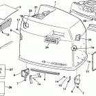 VE200SLEID Engine cover - johnson - 200tx, 200cx, 225t, 225p, 225c