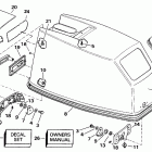 E45WMLEIA Engine cover - evinrude rope start only